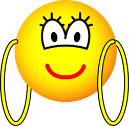 Grote ring oorringen emoticon